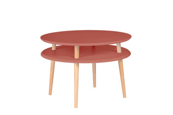 Konferenční stolek UFO průměr 70 cm x V 45 cm, Antická růžová