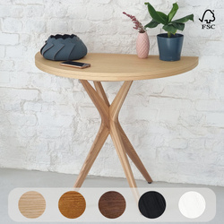 JUBI půlkulatý rozkládací stůl průměr 90 cm jasan