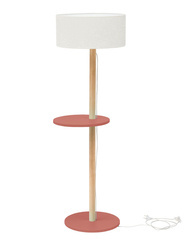 Stojací lampa UFO 45x150cm Antická růžová / Bílá stínidlo