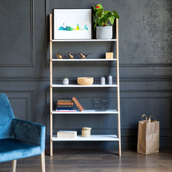 ASHME Žebříková police 85x35x180cm - Bílý