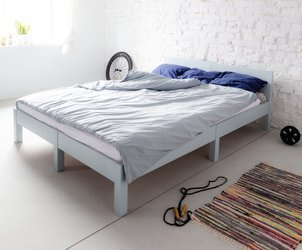 Postel DABI Š 140 cm x D 220 cm / Světle šedá