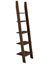 Wooden Ladder Shelf ASHME 45x35x180cm Walnut stained ash