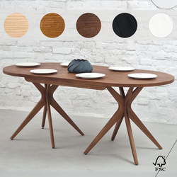 JUUBI 180x90cm rozkládací oválný jídelní stůl dub