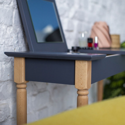 Toaletní stolek MAMO se zrcadlem - 85x35cm grafit