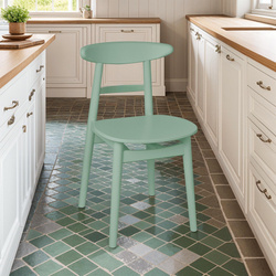 Šalvějově zelená dřevěná židle BIJU