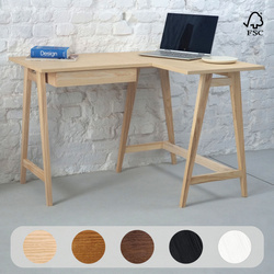 LUKA Ash L-Shaped Desk W115cm x D85cm Right Hand