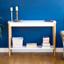 ASHME Console Table 105x35cm - Ashwood White