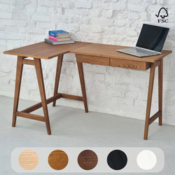LUKA Eckschreibtisch B135cm x T85cm Eiche Linke Seite