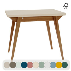 ENVELOPE Extendable Dining Table 90x65cm Chalk White Oak