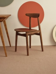 Solid wood dining chair Biju | ashwood stained in walnut