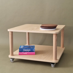 Konferenční stolek ASHME s kolečky 64x64 cm