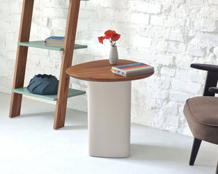 Mini konferenční stolek Cells 50x50xV50cm hnědý béžový Dąb