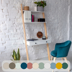 LENO Žebříkový policový stůl 79x183cm - jasan / bílá