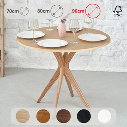 JUBI Round Dining Table diam. 90cm Ash